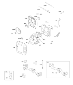 Air Cleaner, Intake Manifold, Carburetor Spacer Diagram and Parts List for 305777-0132-B5 200000 - 399999 Briggs and Stratton Engine